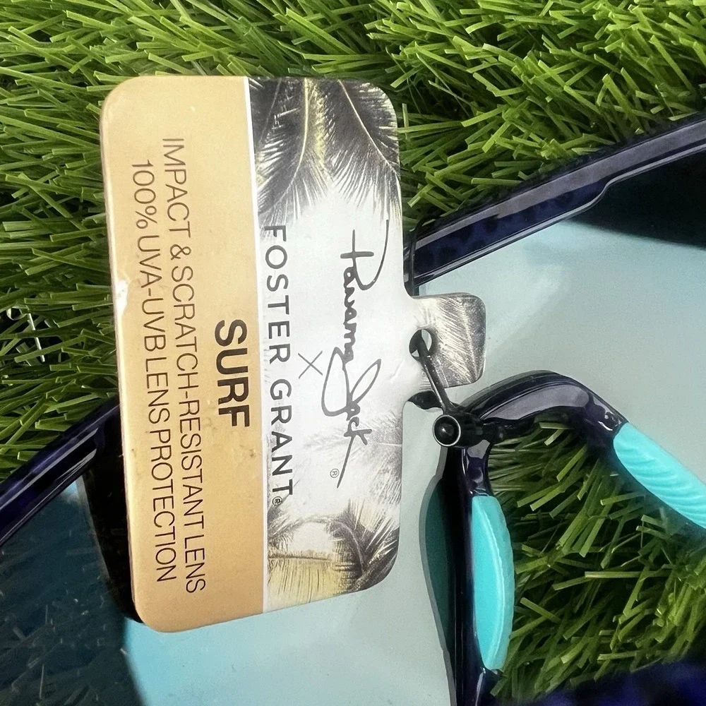 Panama Jack Foster Grant Surf‎ Shield Sunglasses Mirrored Purple Leopard UVA-UVB